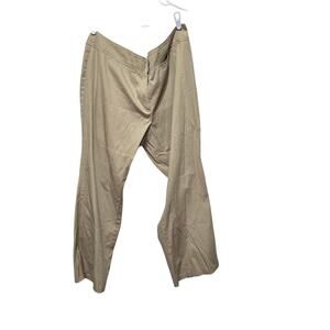 Lane Bryant Khaki Pants 18 Straight Leg Stretch Raw Hem